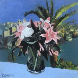 Flowers with Valetta View